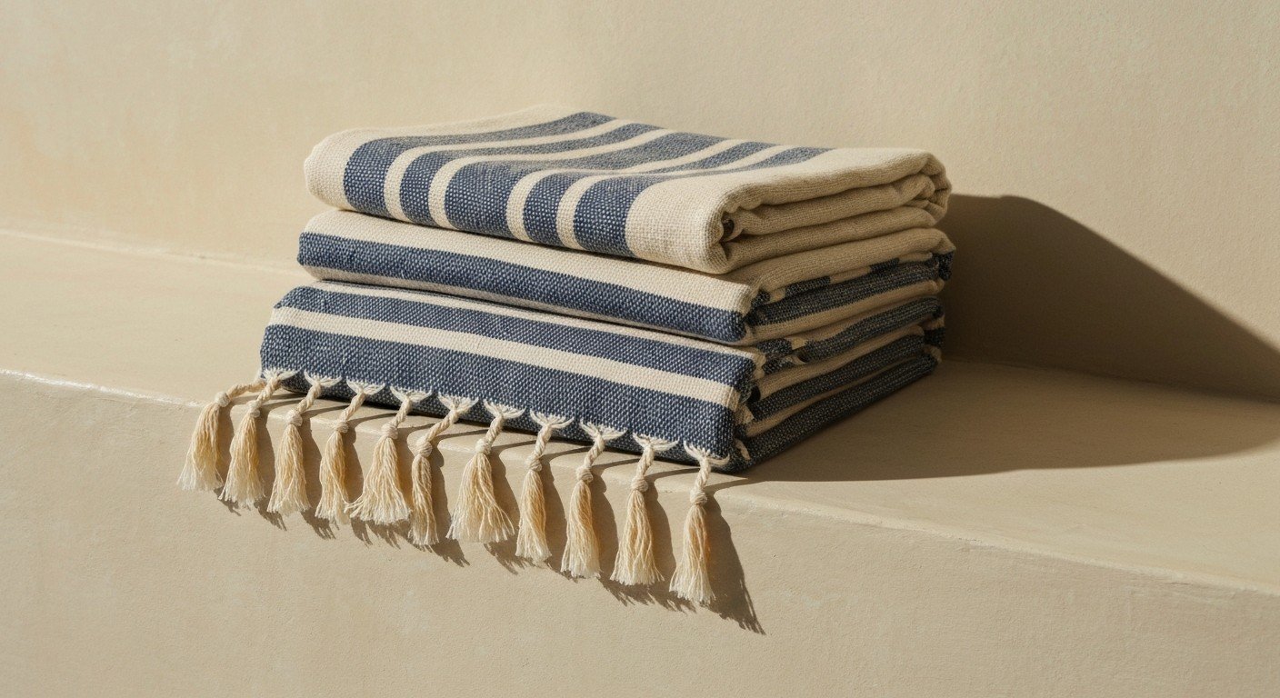Kikoy towel with tassels